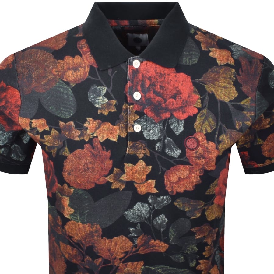 Image number 2 for Pretty Green Prestleigh Floral Polo T Shirt Multi