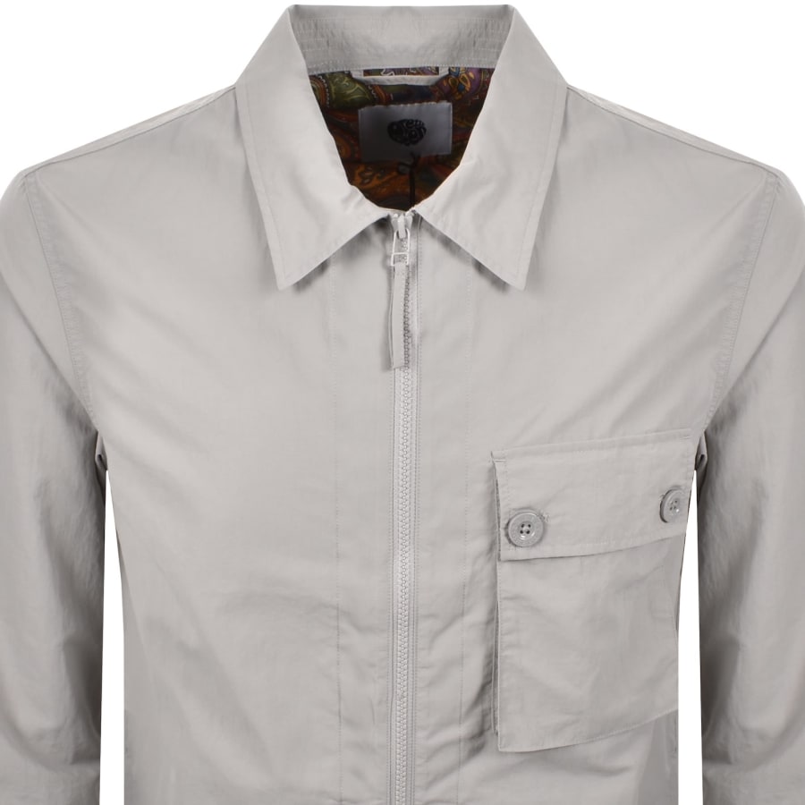 Image number 3 for Pretty Grey Heaton Zip Overshirt Grey