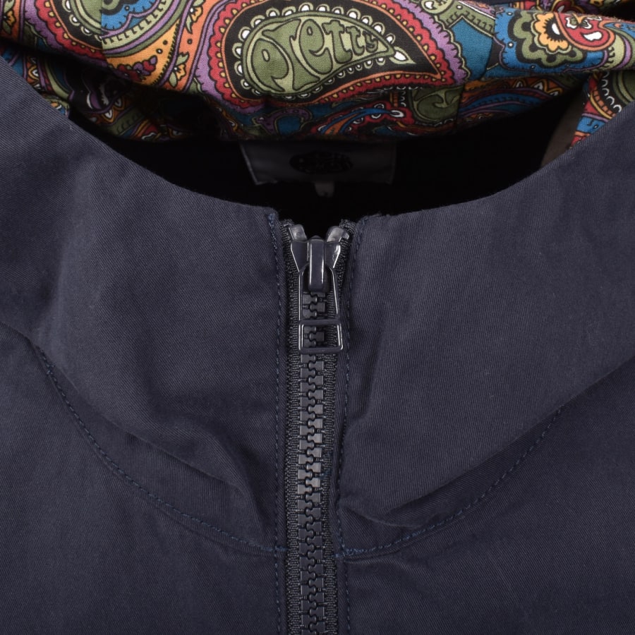 Image number 4 for Pretty Green Feltham Hooded Jacket Navy