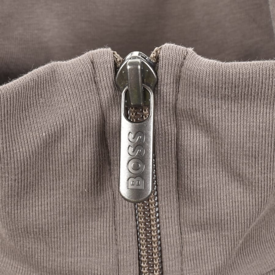 Image number 4 for BOSS Full Zip Sweatshirt Jacket Brown