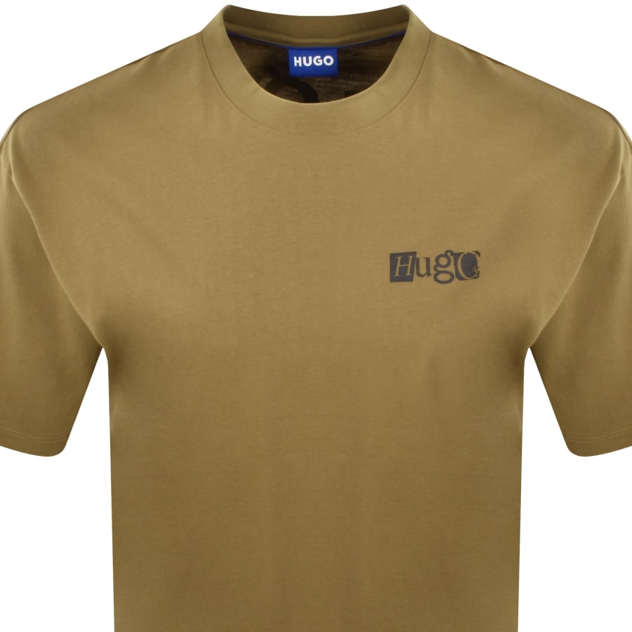 Image number 3 for HUGO Blue Nilte T Shirt Green
