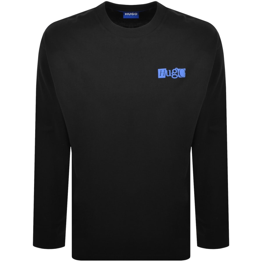Image number 2 for HUGO Blue Nilcrew T Shirt Black