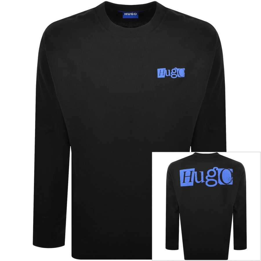 Image number 1 for HUGO Blue Nilcrew T Shirt Black