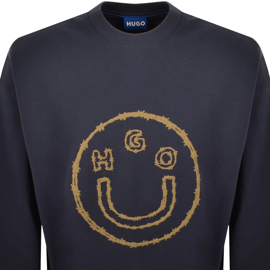Image number 2 for HUGO Blue Natrox Sweatshirt Navy