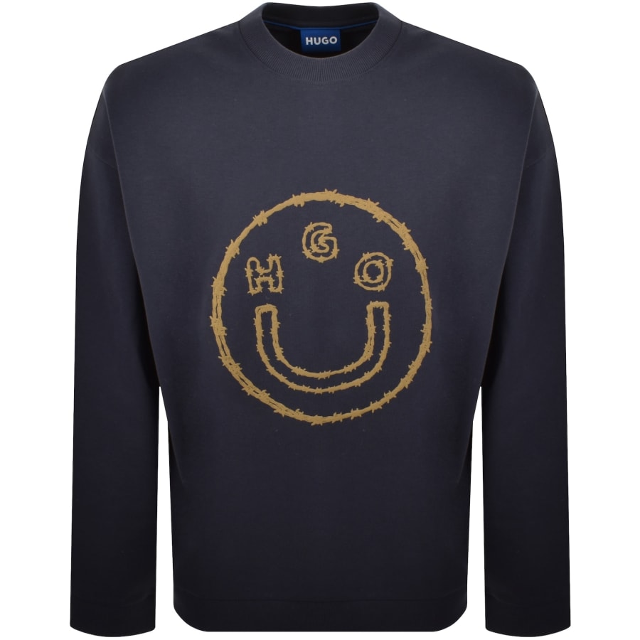 Image number 1 for HUGO Blue Natrox Sweatshirt Navy