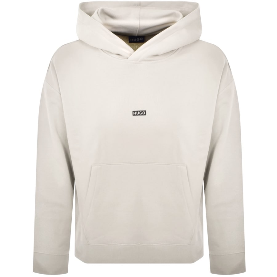 Image number 2 for HUGO Blue Nazardo Hoodie Off White