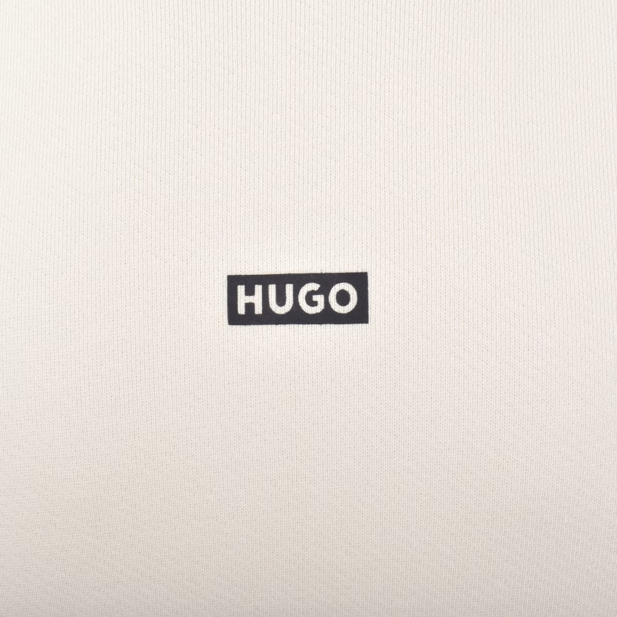 Image number 4 for HUGO Blue Nazardo Hoodie Off White