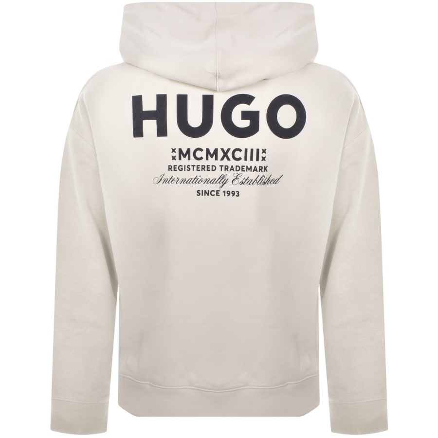 Image number 5 for HUGO Blue Nazardo Hoodie Off White