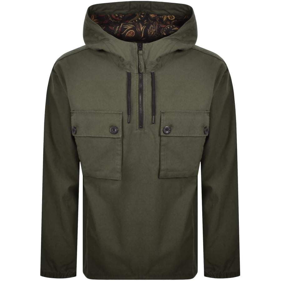 Image number 2 for Pretty Green Hatton Smock Jacket Khaki