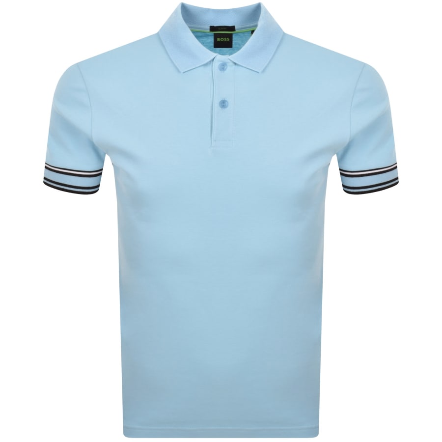 Image number 2 for BOSS Zone Polo T Shirt Pastel Blue