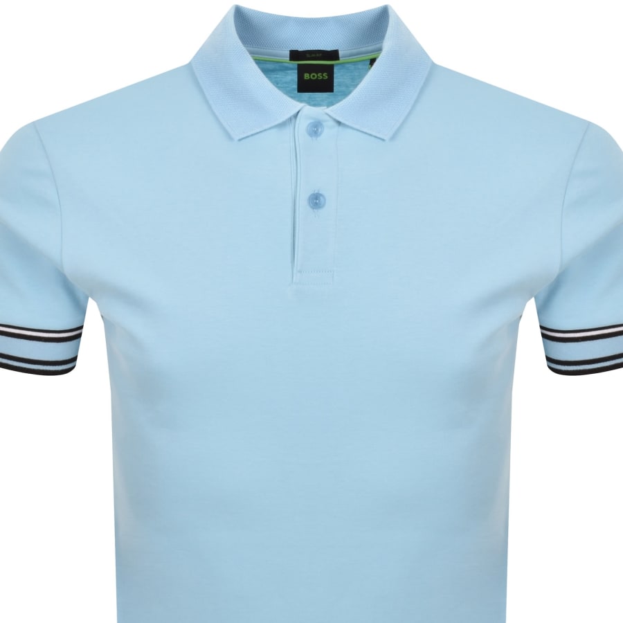 Image number 3 for BOSS Zone Polo T Shirt Pastel Blue