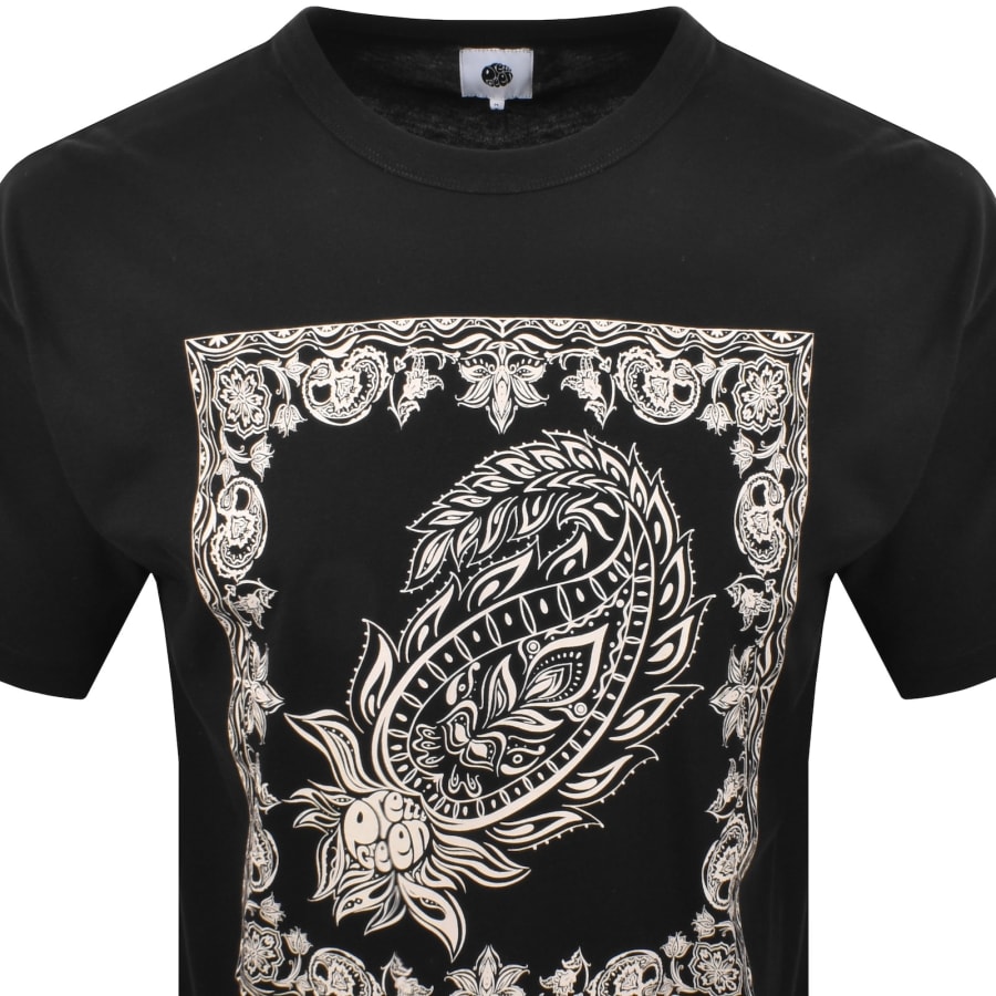 Image number 2 for Pretty Green Parthian Print T Shirt Black