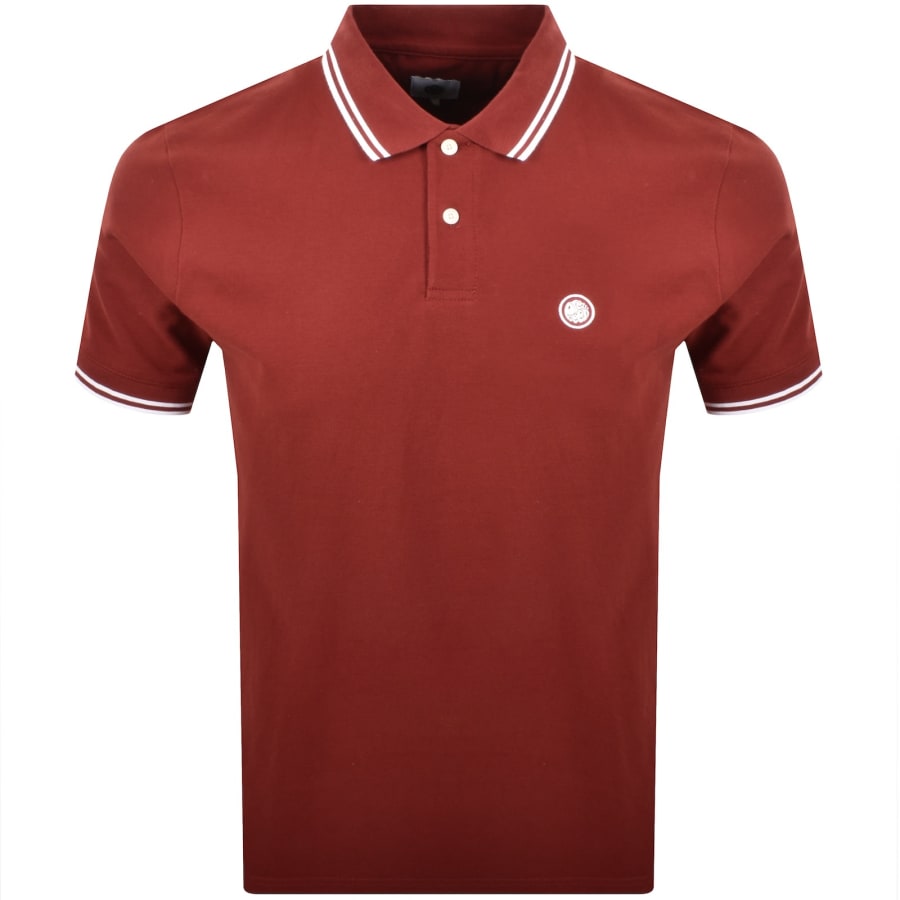Image number 1 for Pretty Green Barton Polo T Shirt Burgundy