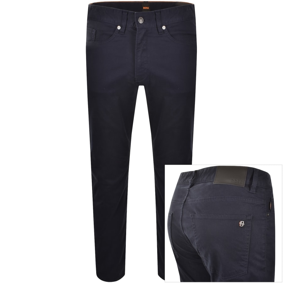 Image number 1 for BOSS Delaware Slim Fit Chinos Navy