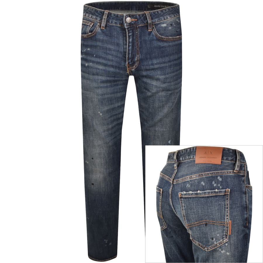 Image number 1 for Armani Exchange J14 Slim Fit Jeans Blue