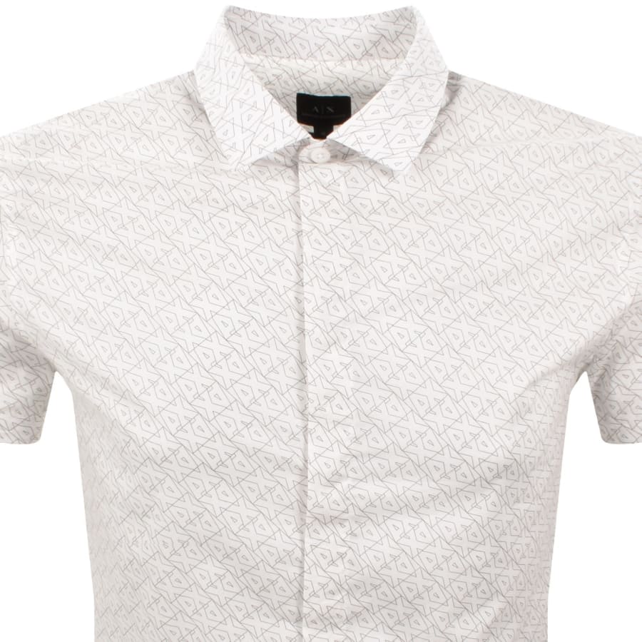Image number 2 for Armani Exchange AX Pattern Shirt Off White