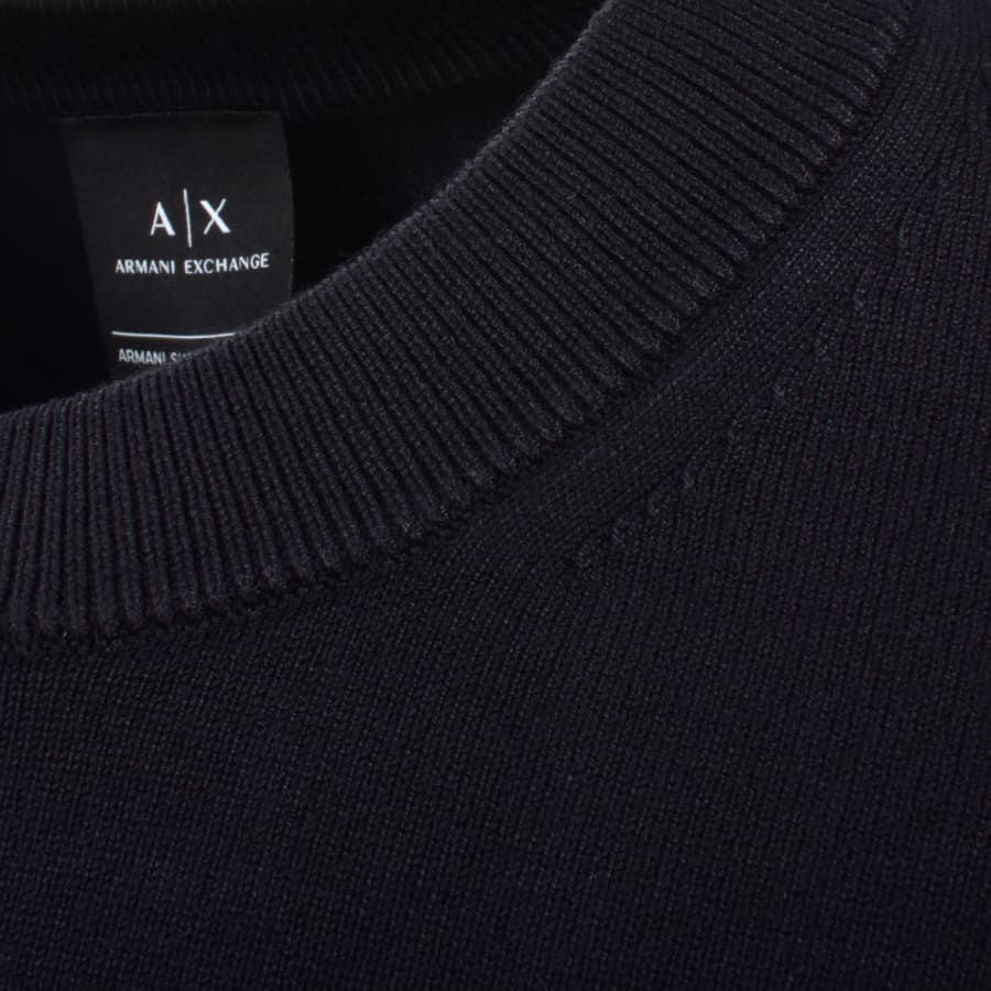 Image number 3 for Armani Exchange Knit Jumper Deep Navy