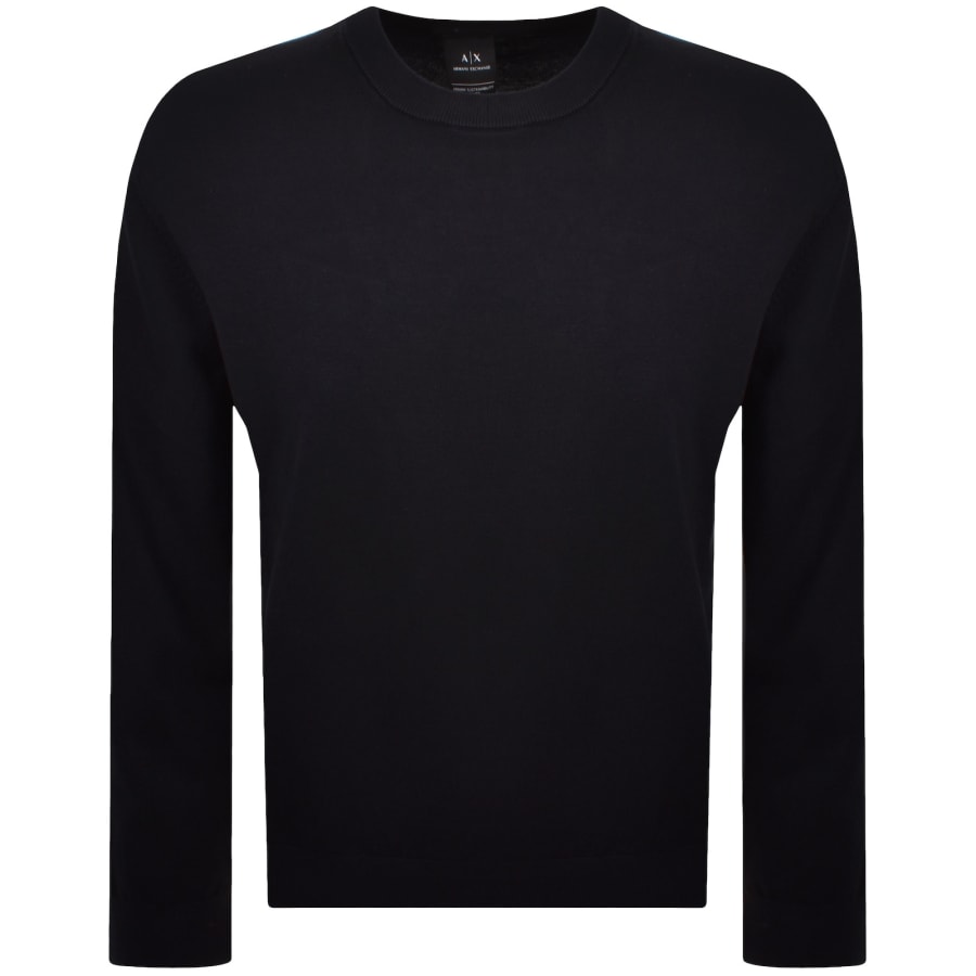 Image number 1 for Armani Exchange Knit Jumper Deep Navy