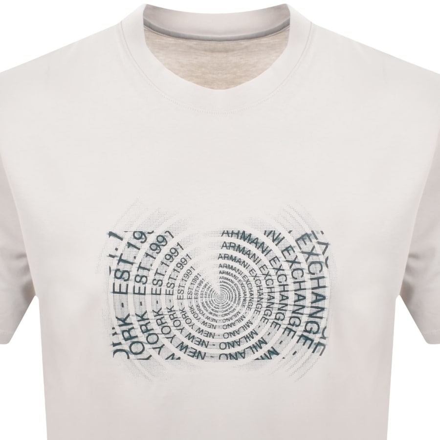 Image number 2 for Armani Exchange Graphic T Shirt Beige