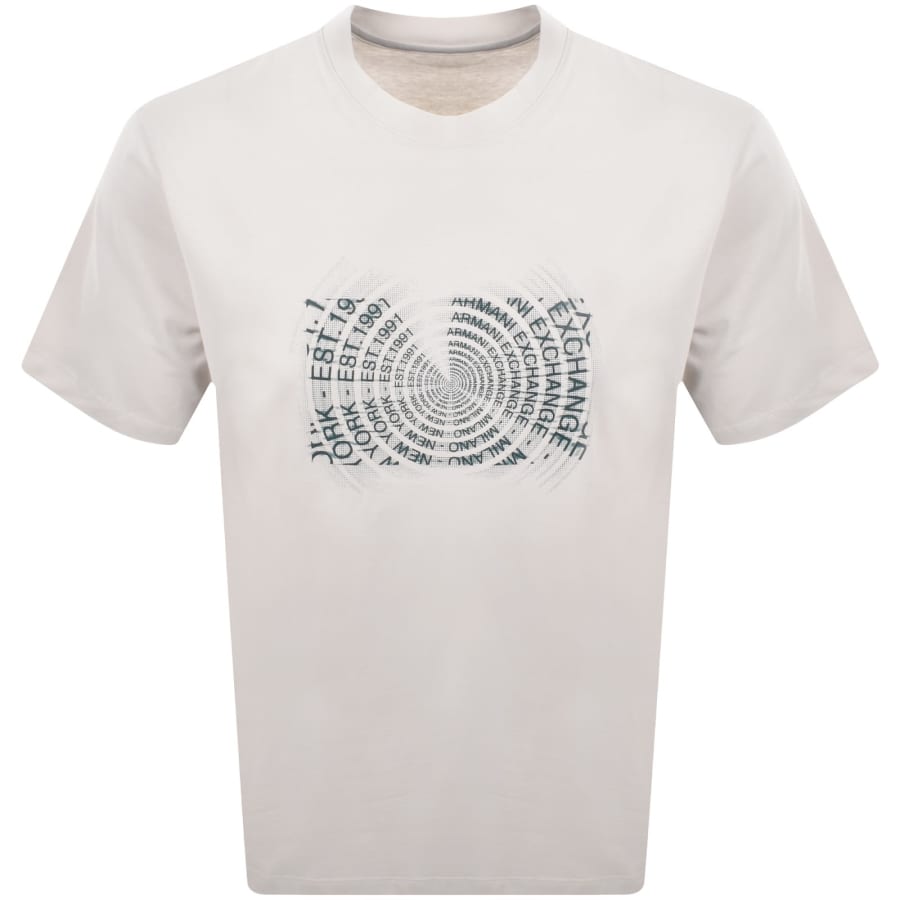 Image number 1 for Armani Exchange Graphic T Shirt Beige