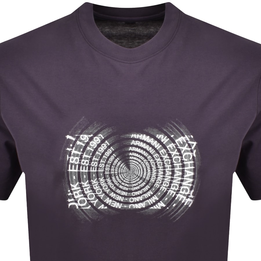 Image number 2 for Armani Exchange Graphic T Shirt Purple