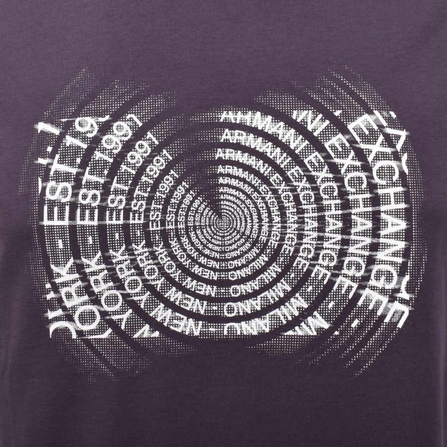 Image number 3 for Armani Exchange Graphic T Shirt Purple