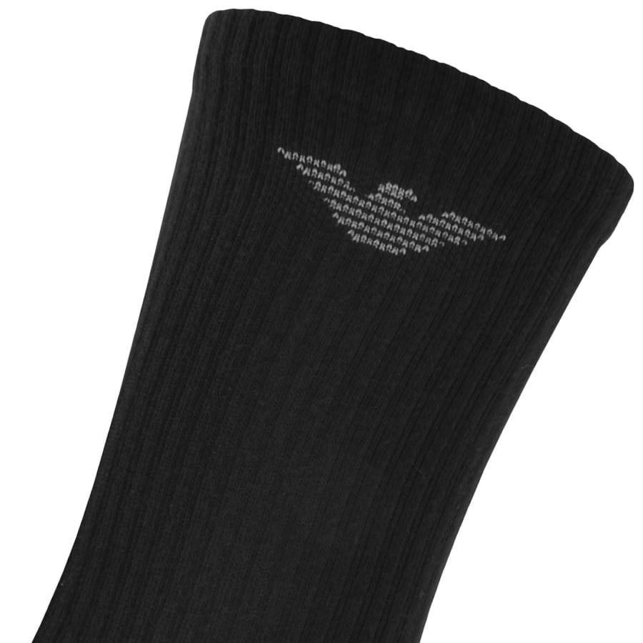 Image number 3 for Emporio Armani 3 Pack Socks Black