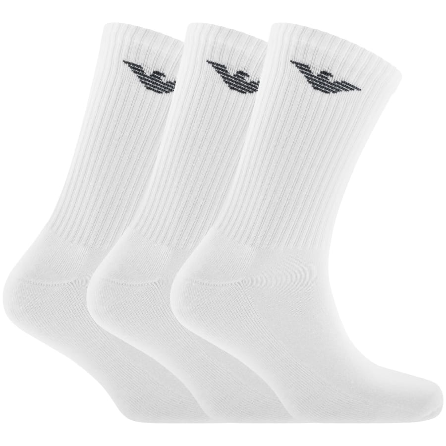 Image number 1 for Emporio Armani 3 Pack Socks White