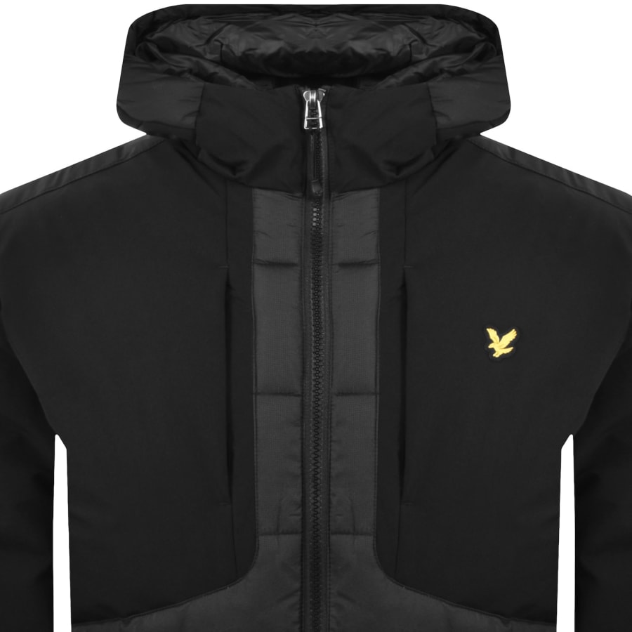 Image number 2 for Lyle And Scott Wadded Hybrid Jacket Black