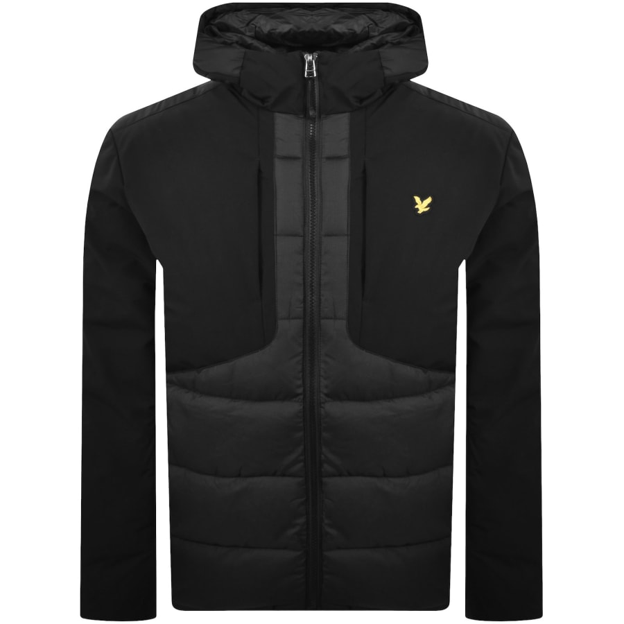 Image number 1 for Lyle And Scott Wadded Hybrid Jacket Black