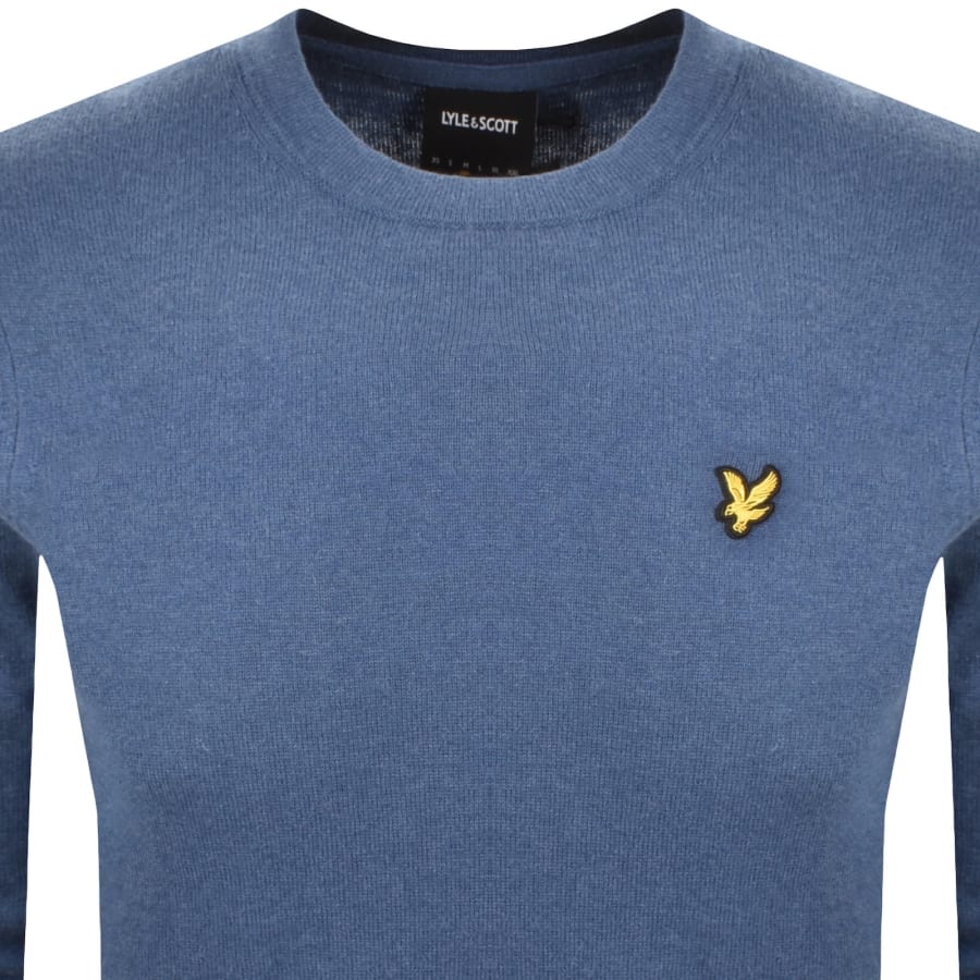 Image number 2 for Lyle And Scott Cotton Merino Jumper Blue
