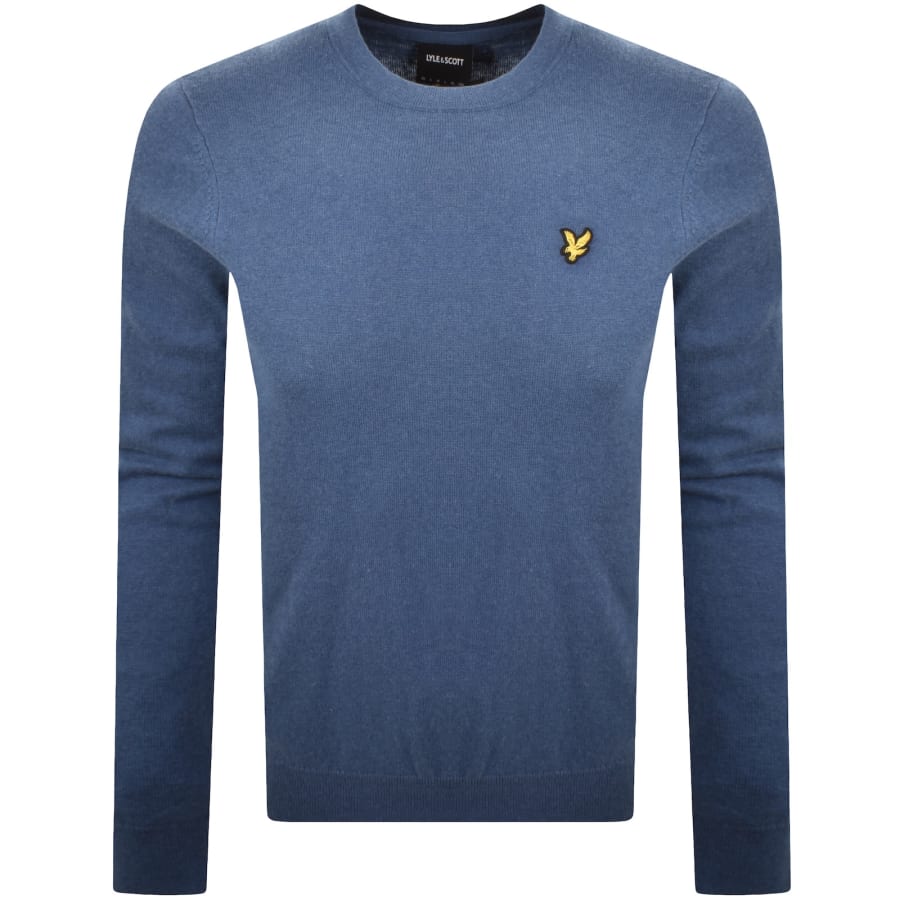 Image number 1 for Lyle And Scott Cotton Merino Jumper Blue