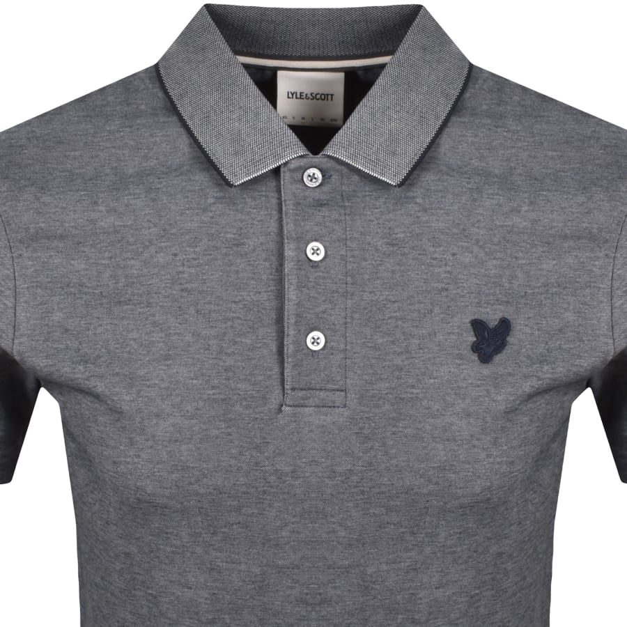 Image number 2 for Lyle And Scott Interlock Polo T Shirt Blue