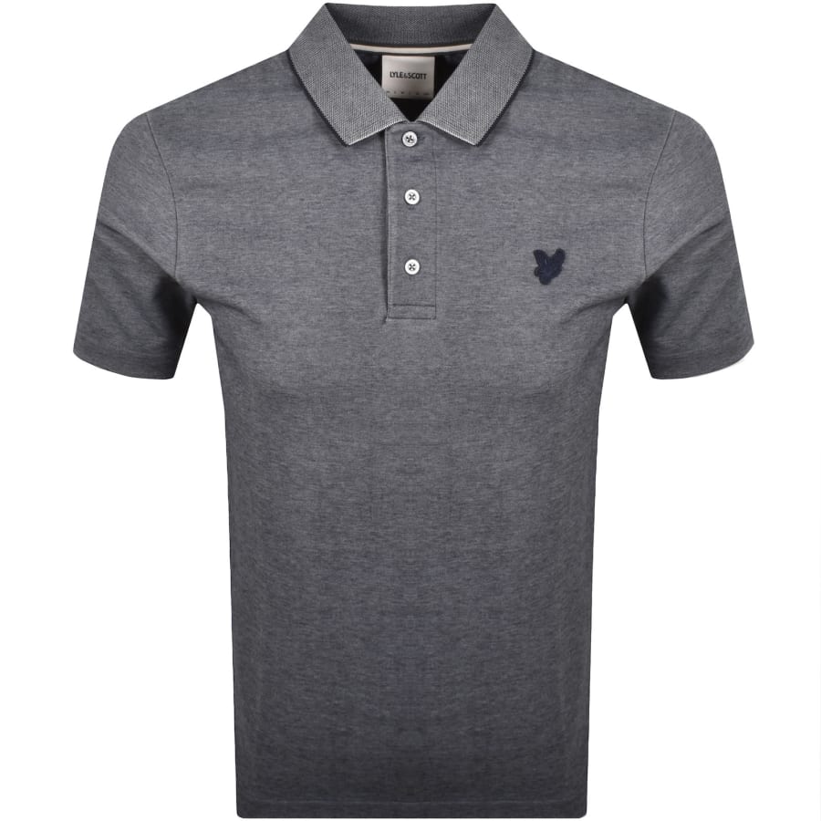 Image number 1 for Lyle And Scott Interlock Polo T Shirt Blue