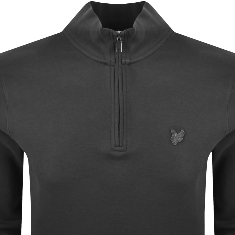Image number 2 for Lyle And Scott Quarter Zip Sweatshirt Gunmetal