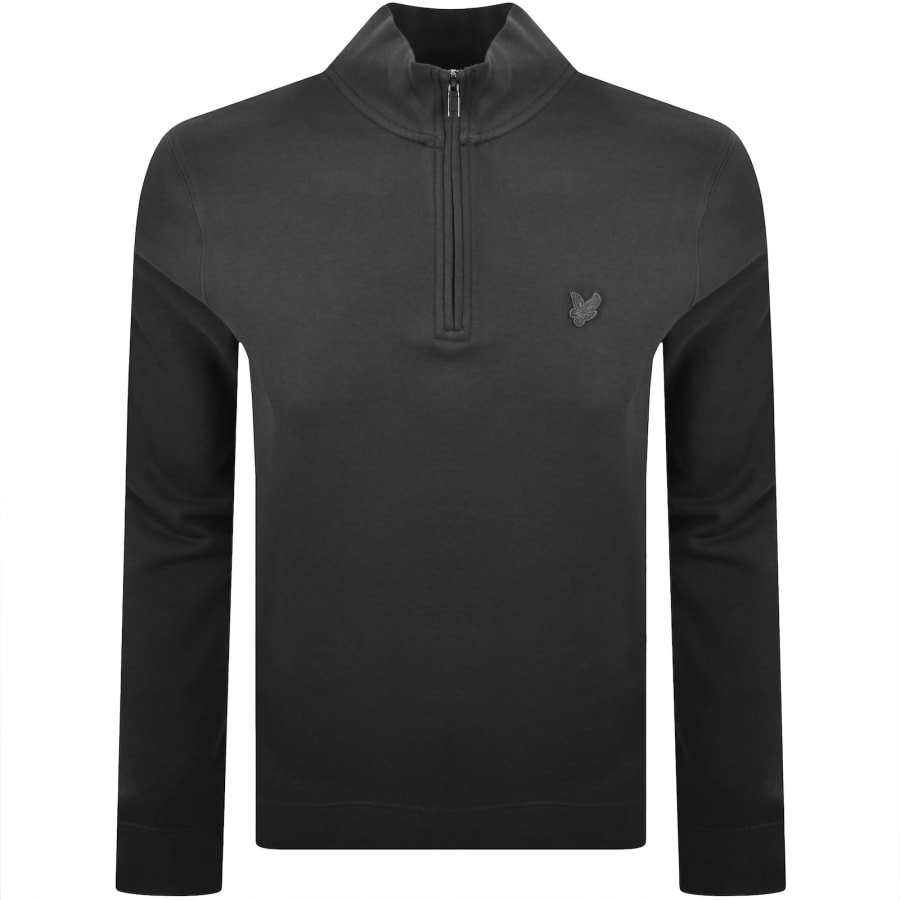 Image number 1 for Lyle And Scott Quarter Zip Sweatshirt Gunmetal