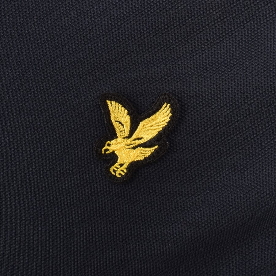 Image number 3 for Lyle And Scott Striped Tipped Polo T Shirt Navy
