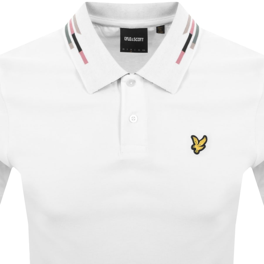 Image number 2 for Lyle And Scott Striped Tipped Polo T Shirt White
