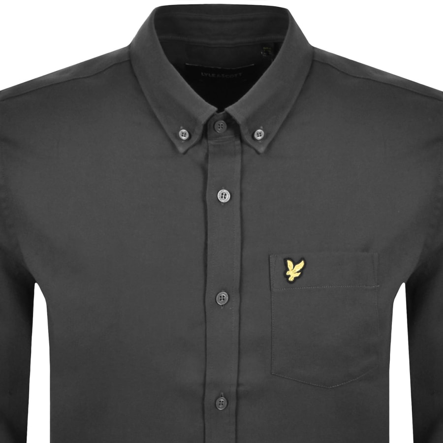 Image number 2 for Lyle And Scott Flannel Long Sleeve Shirt Grey