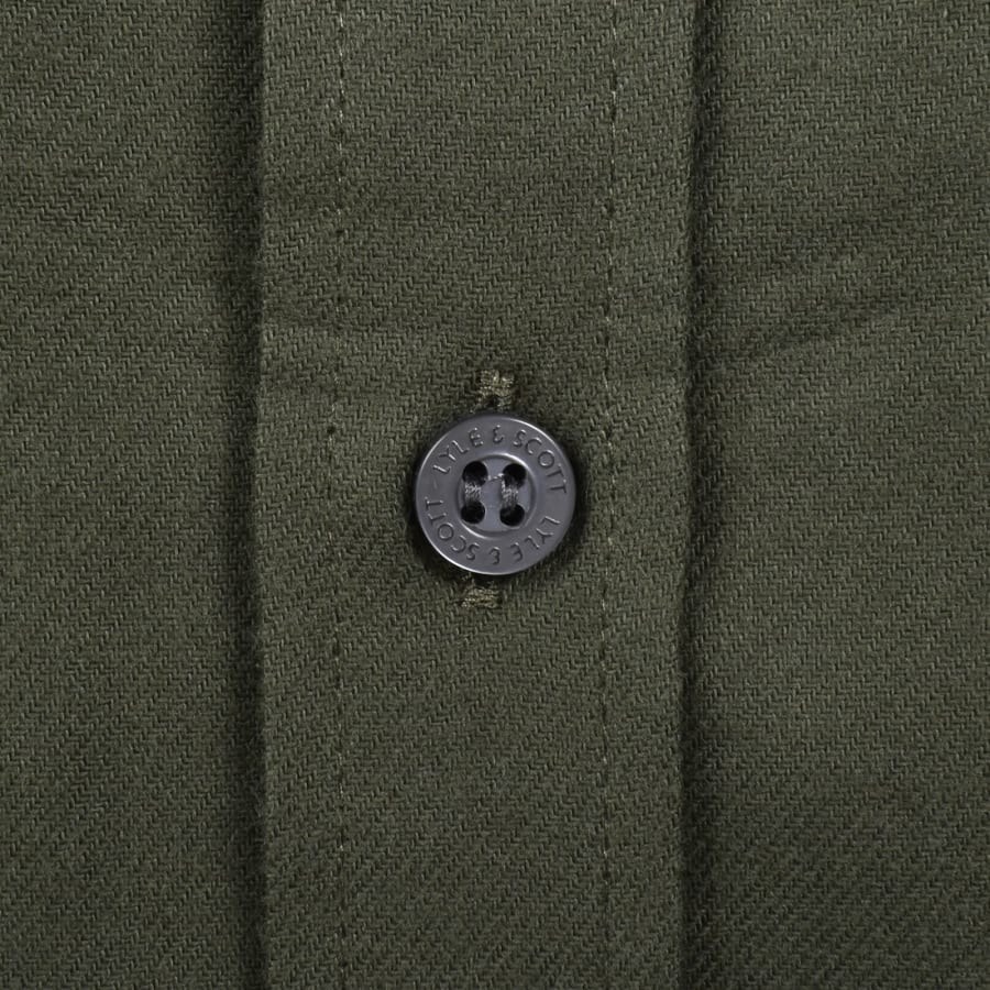 Image number 4 for Lyle And Scott Flannel Long Sleeve Shirt Green