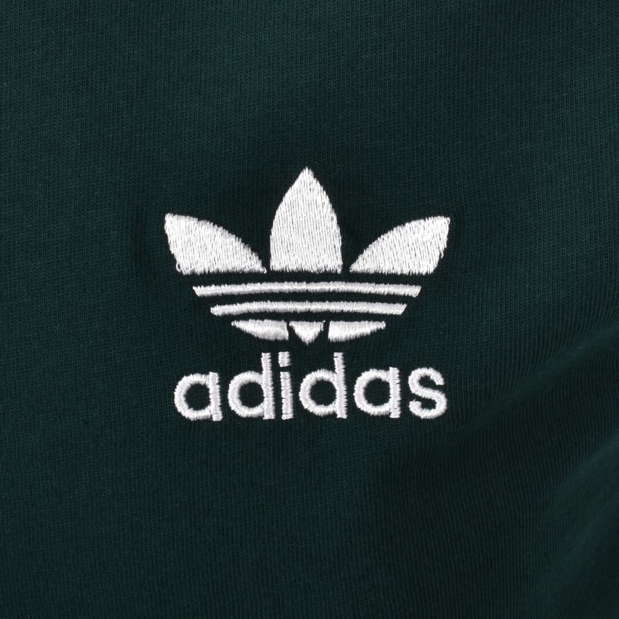 Image number 3 for adidas 3 Stripe T Shirt Green