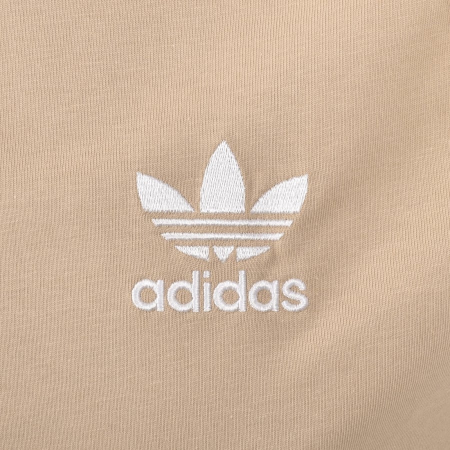 Image number 3 for adidas 3 Stripe T Shirt Beige