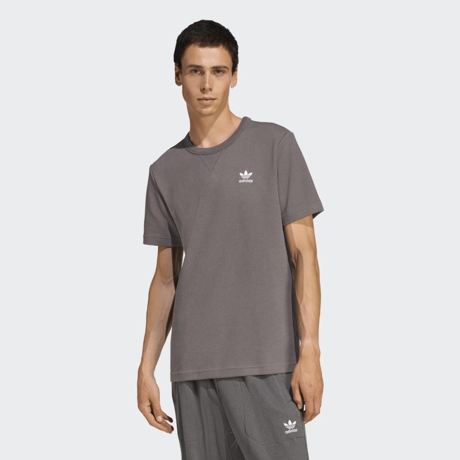 Image number 4 for adidas Trefoil Essential T Shirt Grey