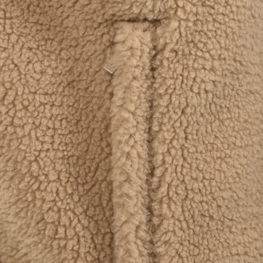 Image number 4 for adidas Originals Teddy Fleece Jacket Brown