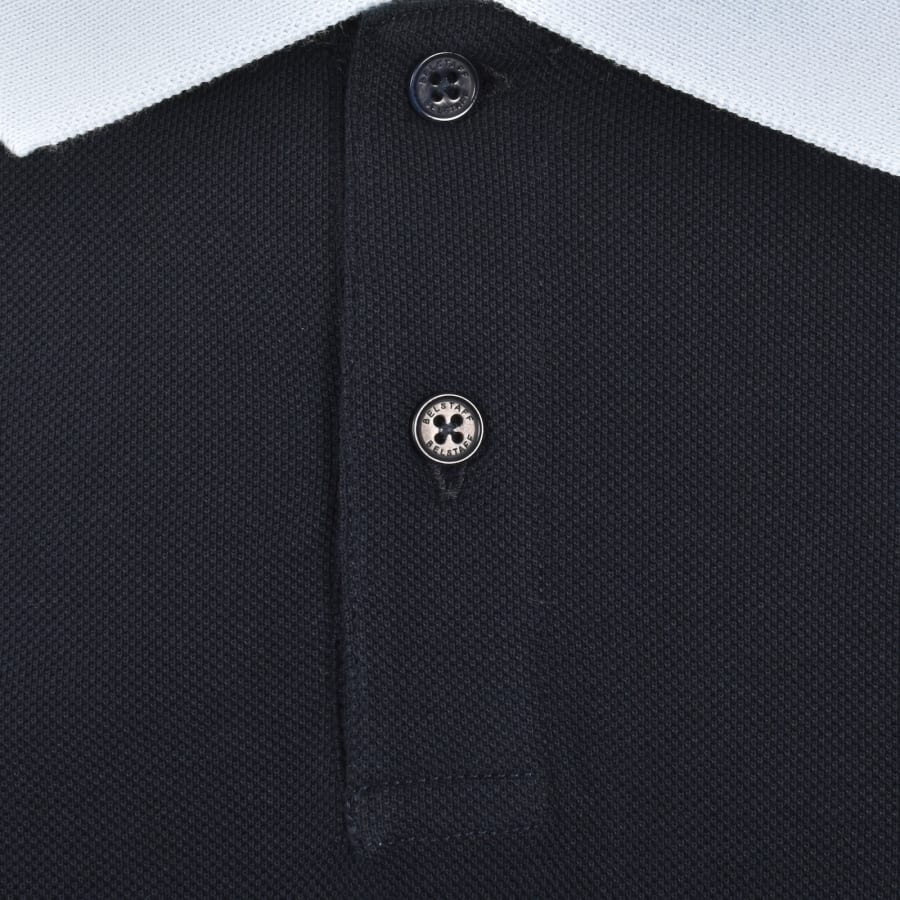 Image number 5 for Belstaff Contrast Collar Polo T Shirt Navy