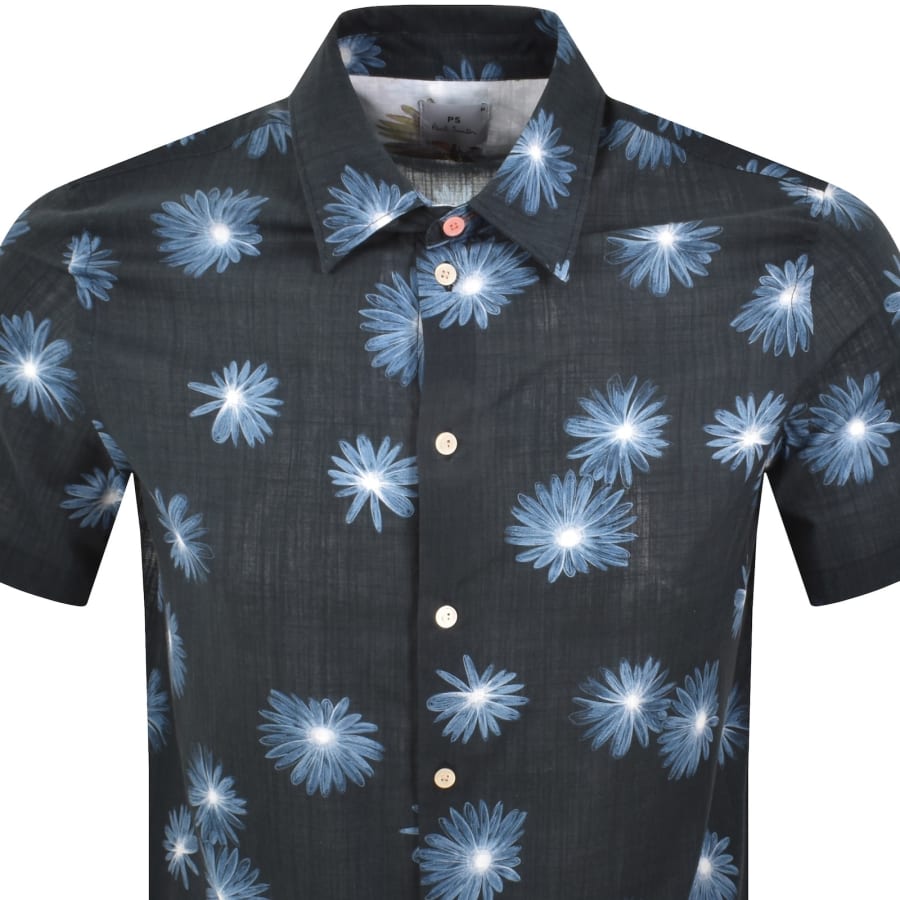 Image number 2 for Paul Smith Short Sleeved Shirt Navy
