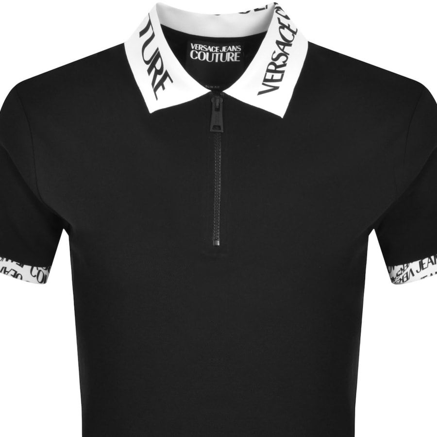 Image number 2 for Versace Jeans Couture Liquify Polo T Shirt Black