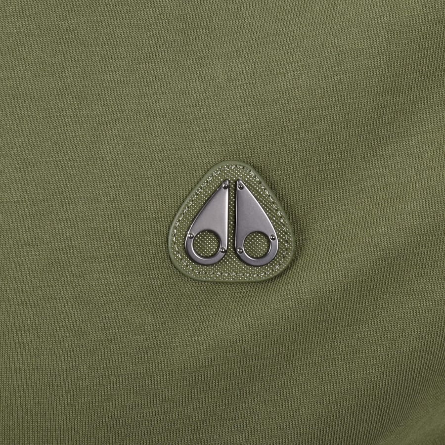 Image number 3 for Moose Knuckles Crescent T Shirt Moss Green