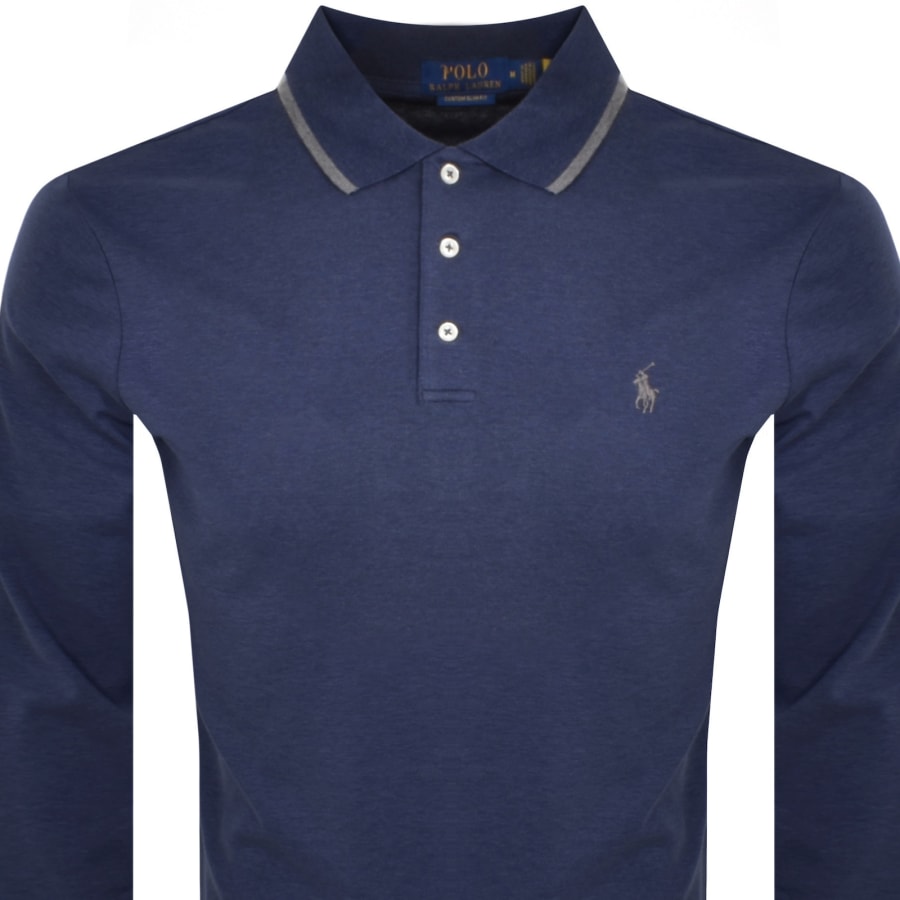 Image number 2 for Ralph Lauren Long Sleeve Polo T Shirt Navy