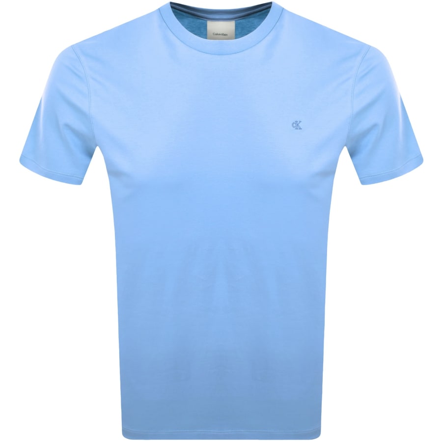 Image number 1 for Calvin Klein Chest Logo T Shirt Blue